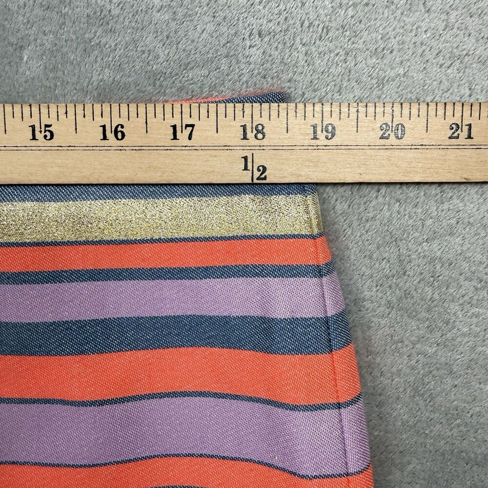 J. Crew Mini Skirt Women’s 14 Multicolor Striped Modern Preppy Retro - Picture 4 of 6